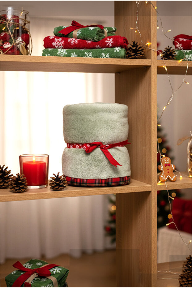 Plaid Piping Throw Blanket 130x150cm