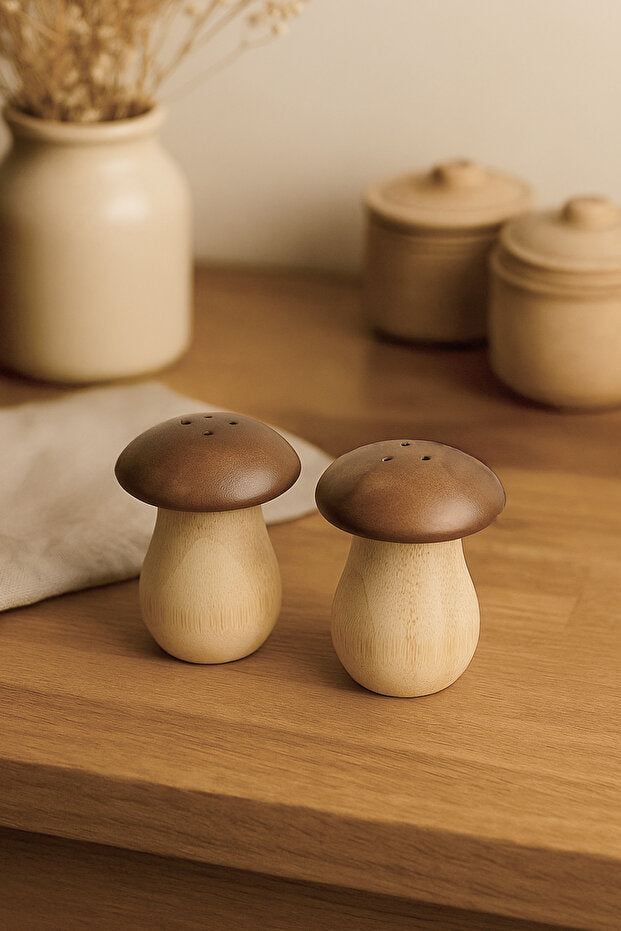 Mushroom Shaped Salt and Pepper Shakers