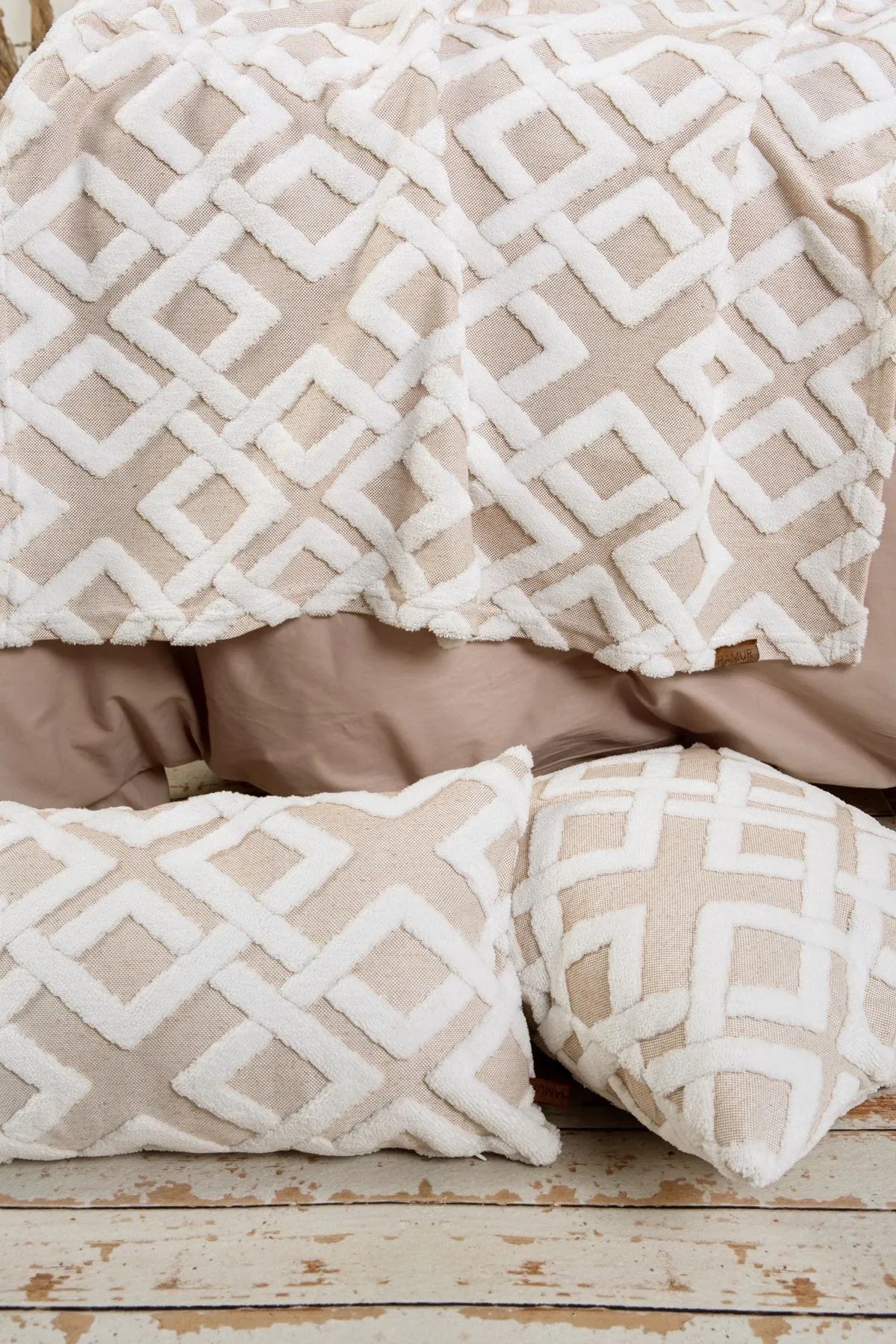 Mila Bed Runner Set Scandinavian Bohemian Pattern