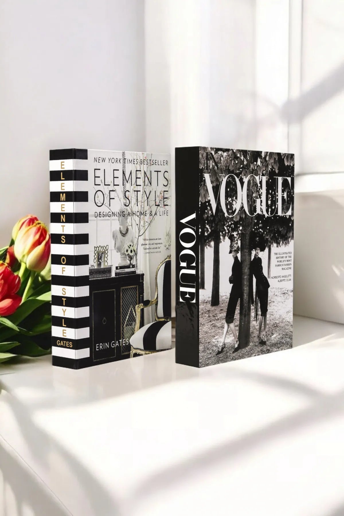 Set of 2 Decorative Book Cover Box