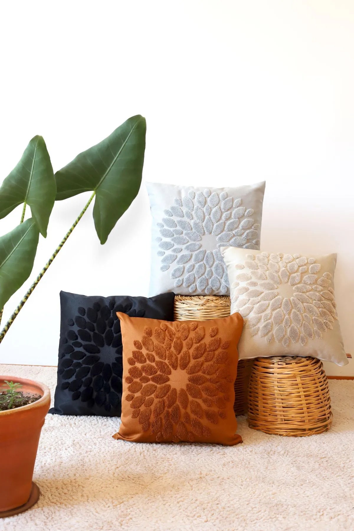 Flower Decorative Pillowcase Scandinavian Bohemian Design