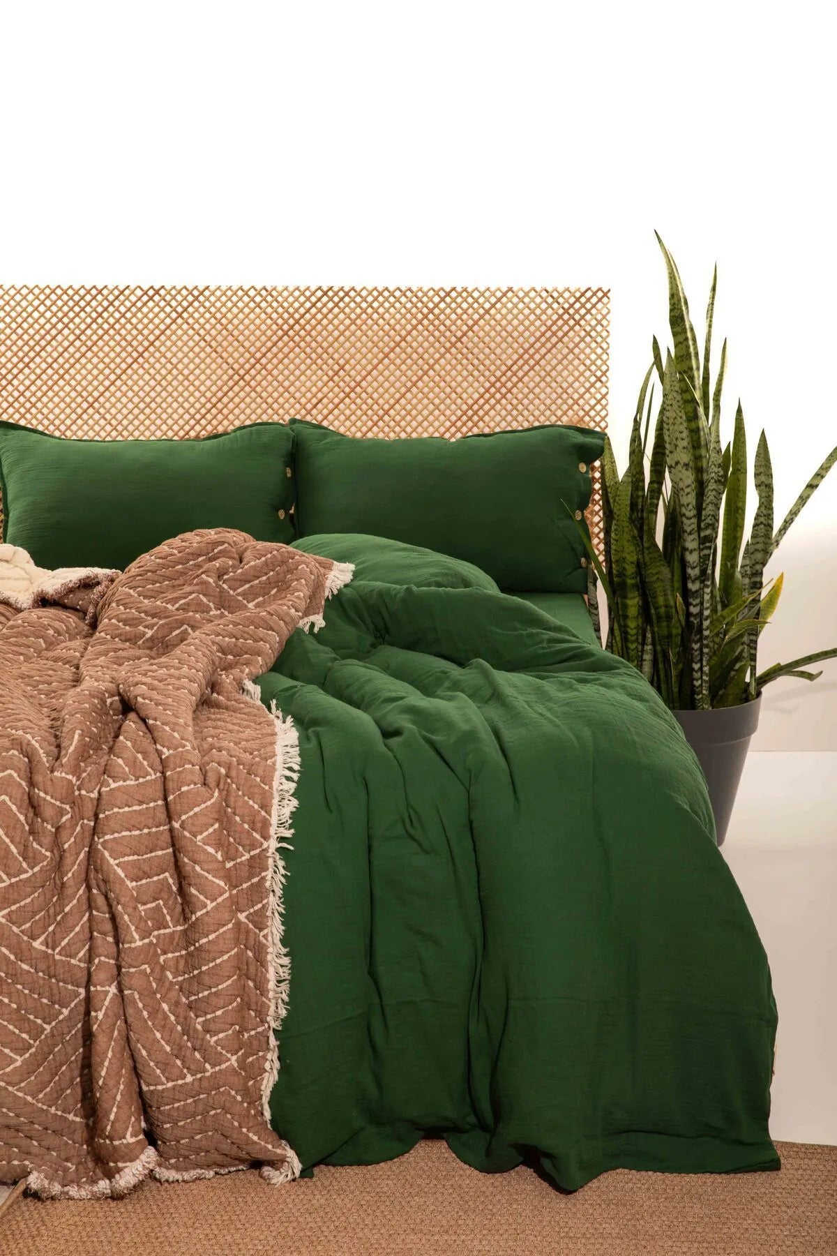 Cloudy Mood 2 Layer Muslin Double Duvet Cover Set