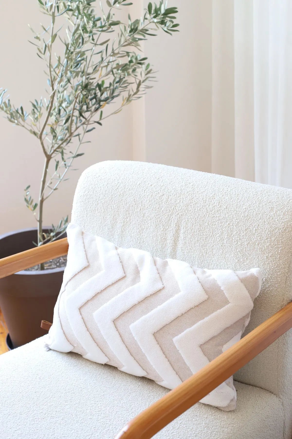 Line Decorative Pillowcase Scandinavian Bohemian Design (1 Piece)