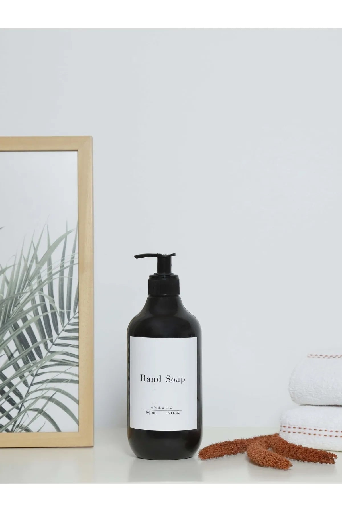 Soap Dispenser Black Plastic Bottle - 500 ml 1 Piece