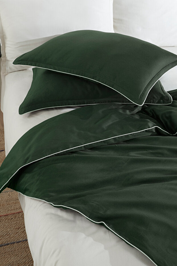 Viridis 100% Cotton Satin Duvet Cover Set