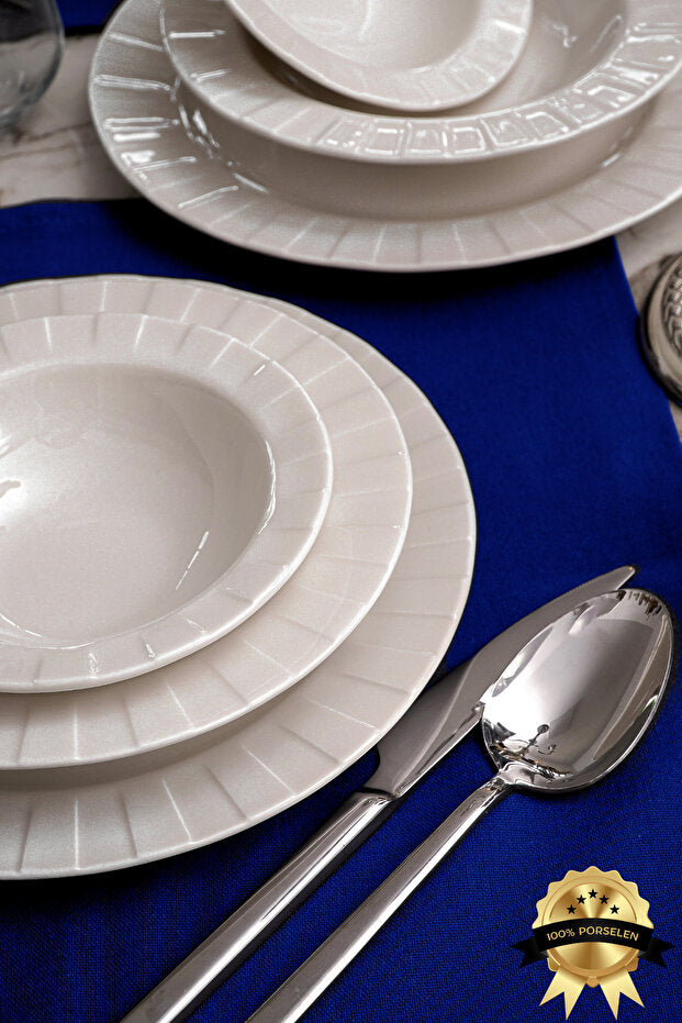 Emerald 18 Piece Porcelain Dinner Set for 6 People