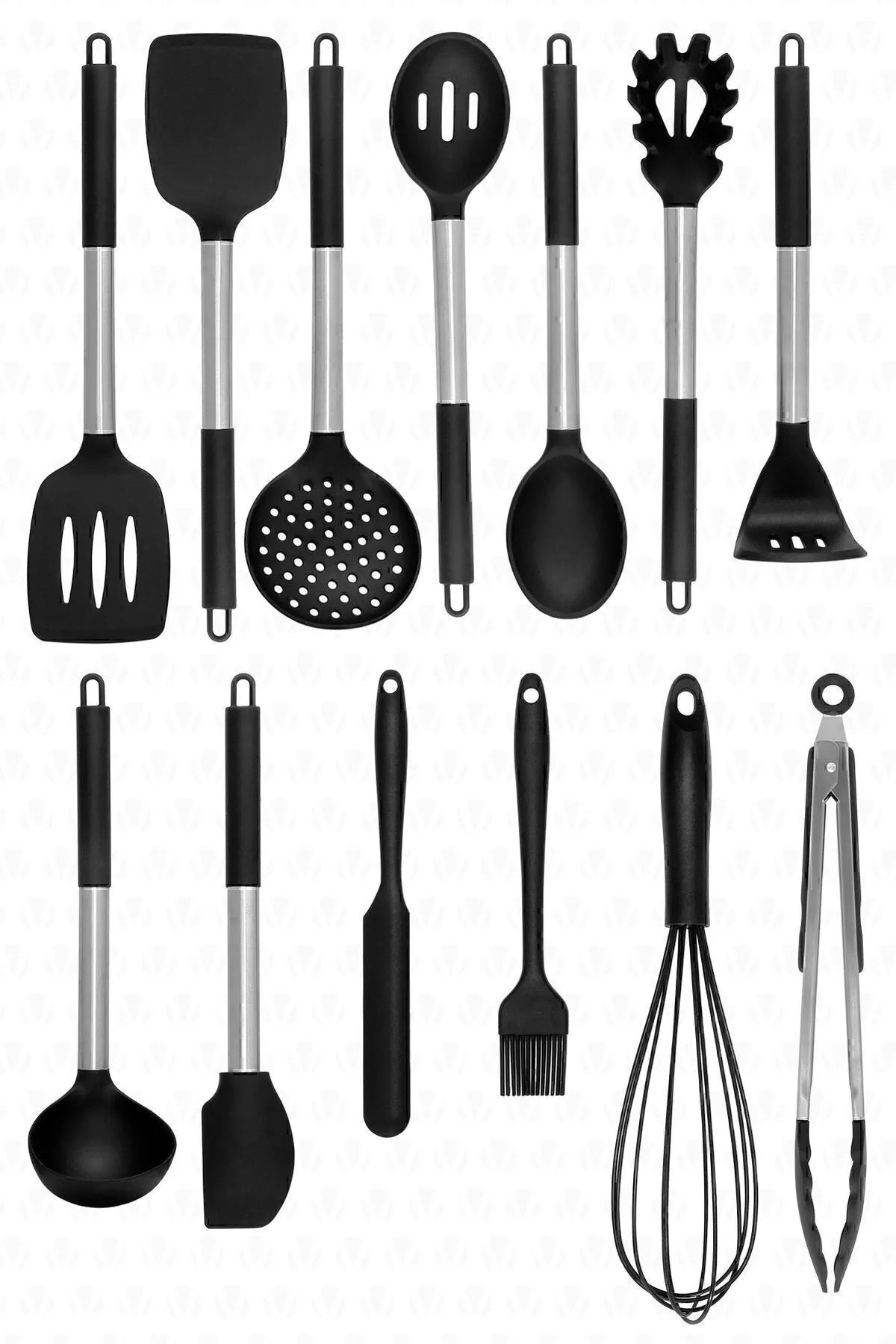 Mora 14 Piece Silicone Kitchen Set - Gray