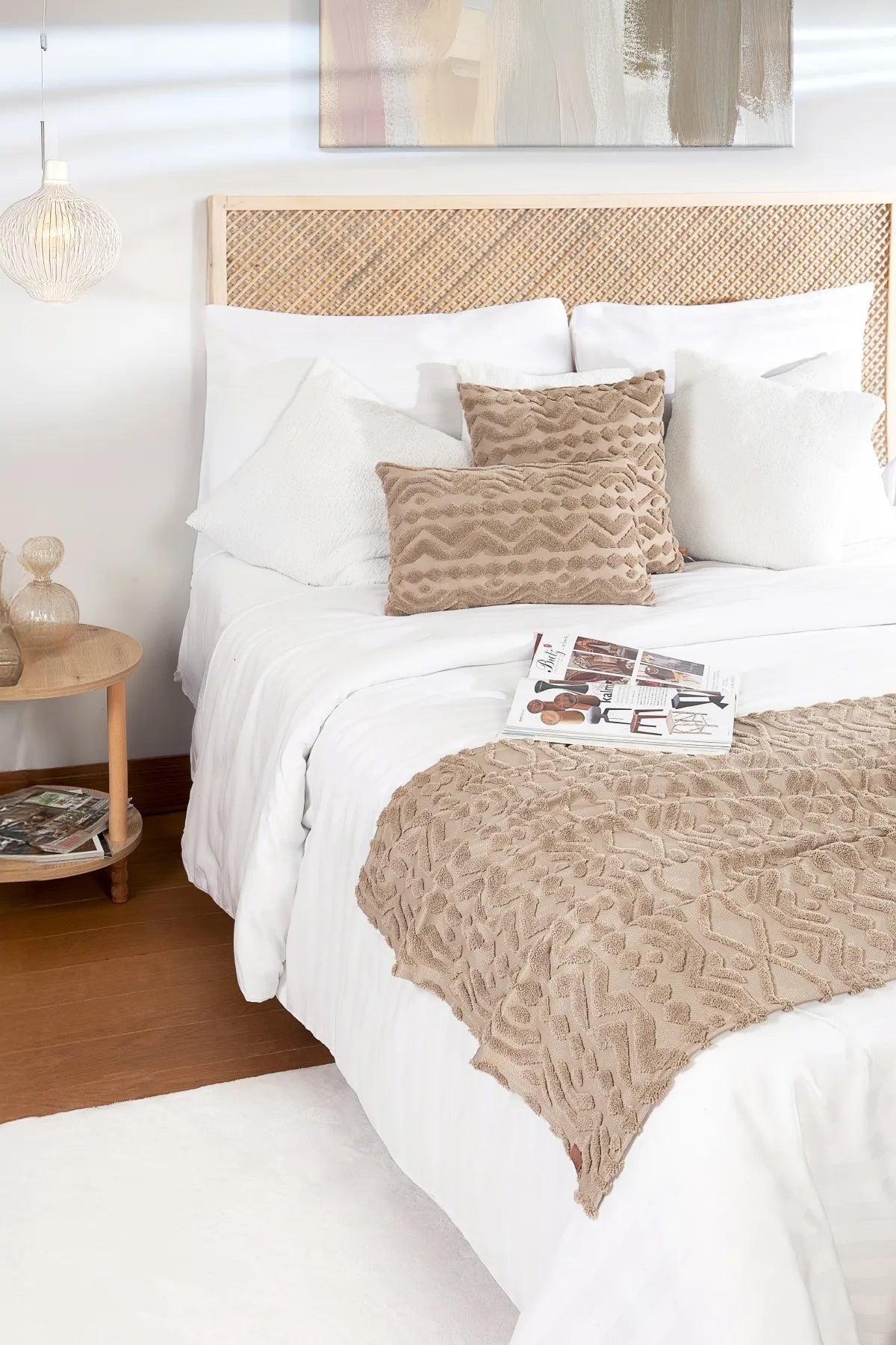 Letta Bed Runner Set Scandinavian Bohemian Pattern