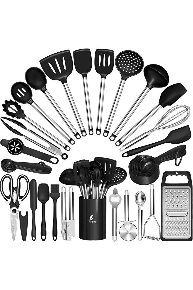 Marbella 35 Piece Stainless Steel Silicone Kitchen Set
