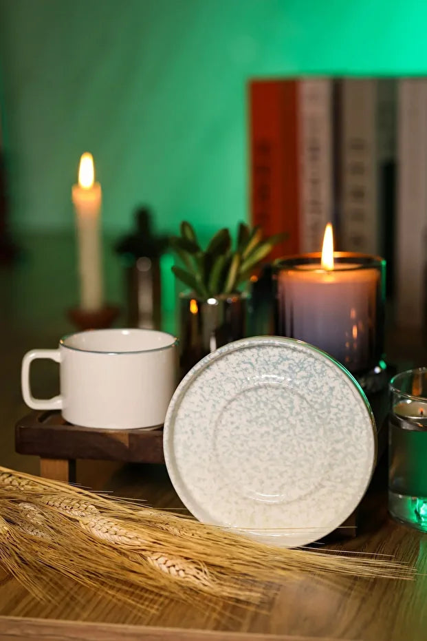 Kumsal Porcelain Tea/Cappuccino Cup 2 Person Set