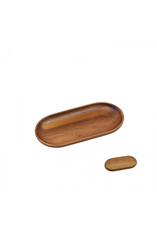 Acacia Wood Serving Tray – 23.4x11.9 cm