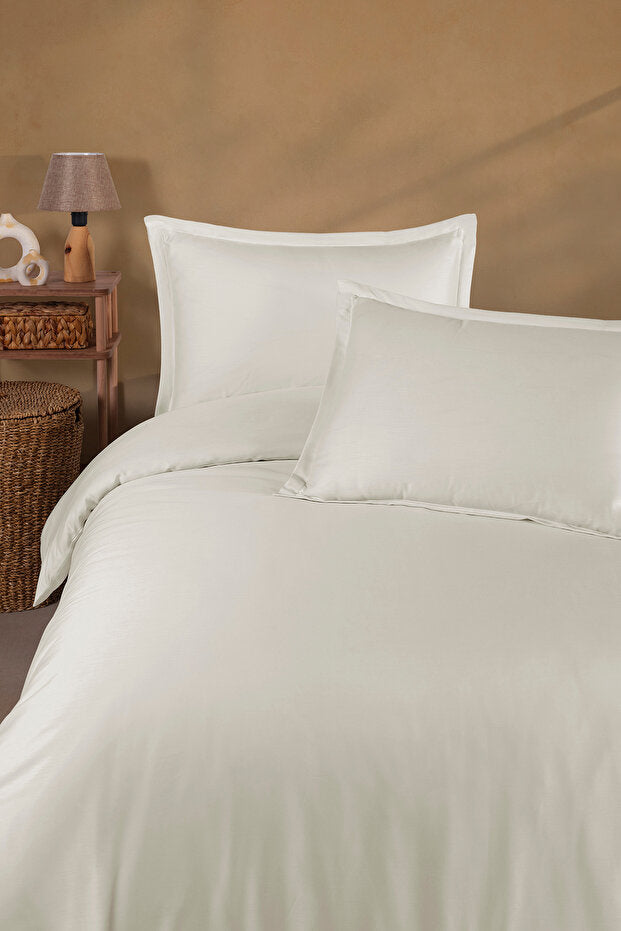Elara Cotton Satin Double Duvet Cover Set