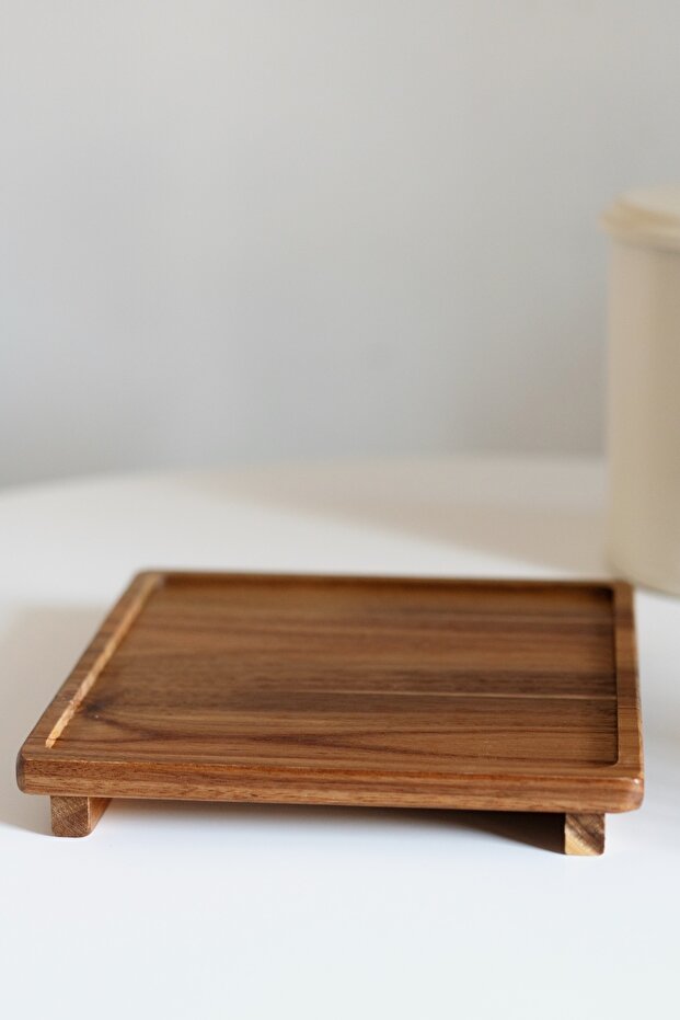 Acacia Wood Raised Kitchen Stand – 26x26 cm