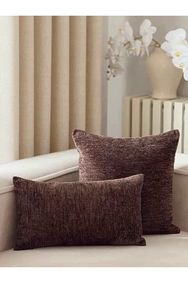 Pure Textured Decorative Pillow Cover 30x50 – Brown