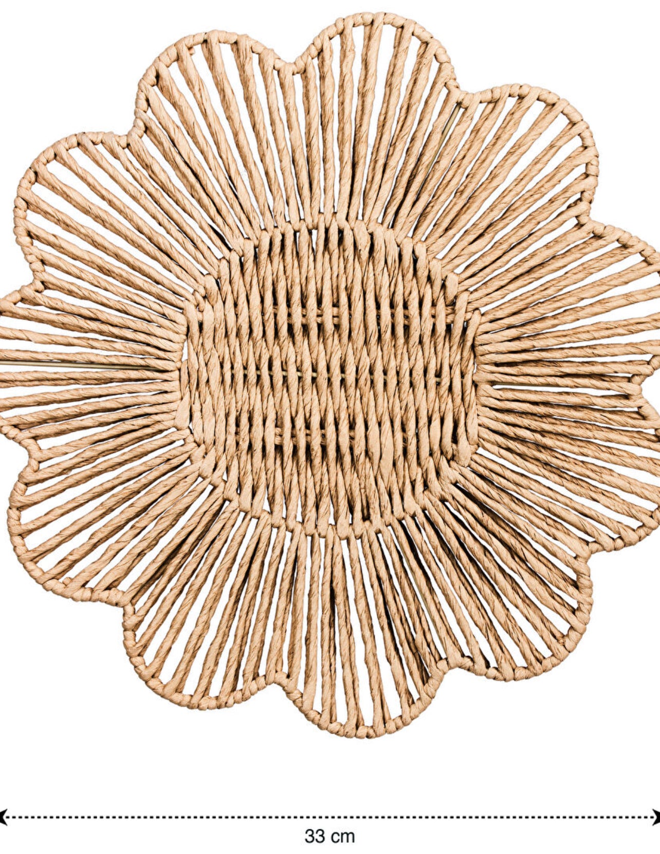 Flower Pattern Wicker Underplate
