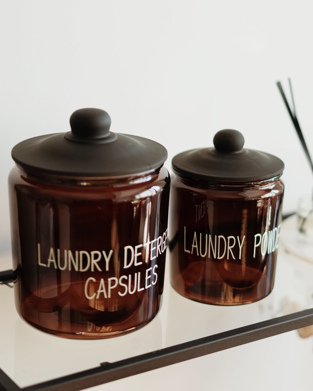 Glass Vacuum Lid Detergent Dispenser