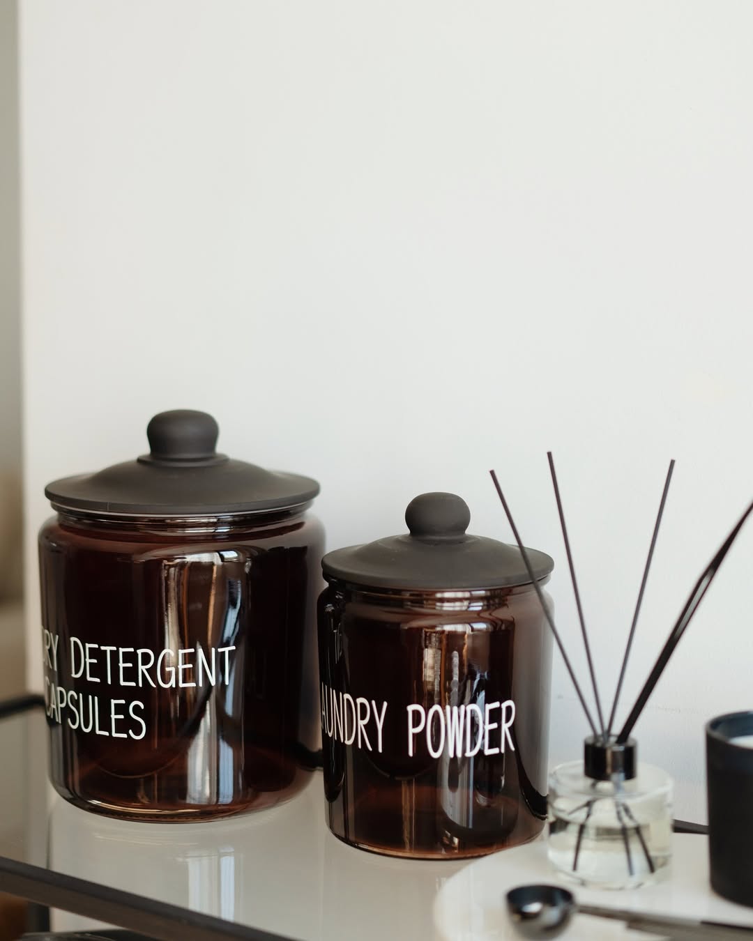 Glass Vacuum Lid Detergent Dispenser