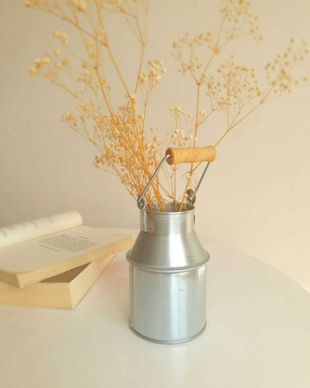 Country Style Galvanized Jug Vase