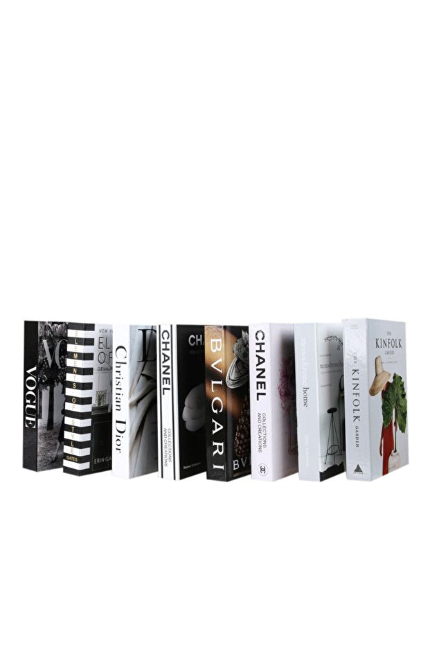 8 Piece Decorative Book Cover Box