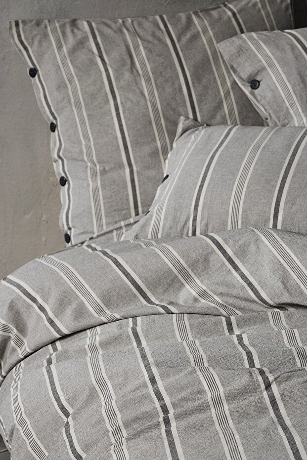 Sense 100% Cotton Washable Vintage Duvet Cover Set - Anthracite