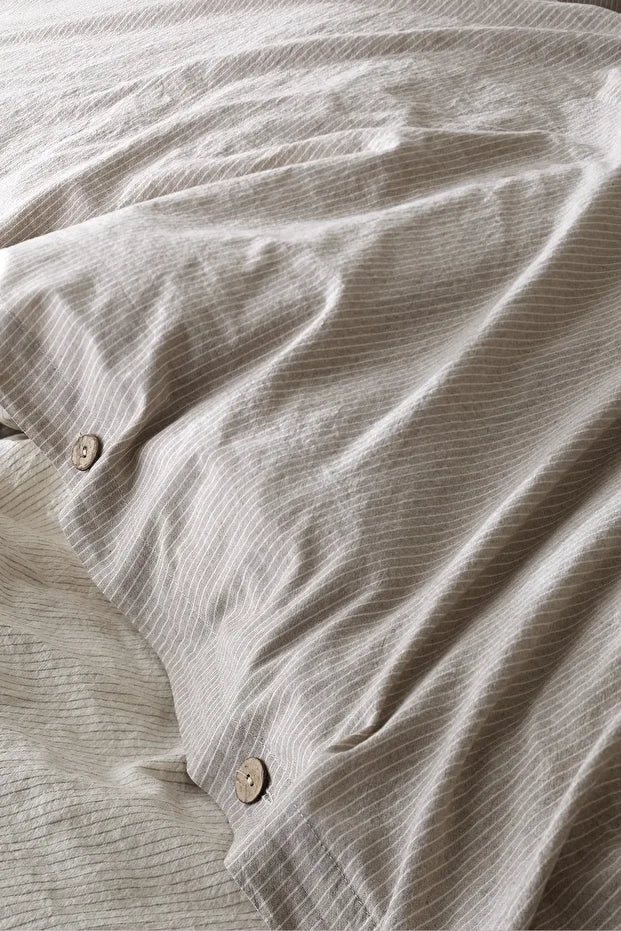 Cottage 100% Cotton Washable Vintage Duvet Cover Set - Brown