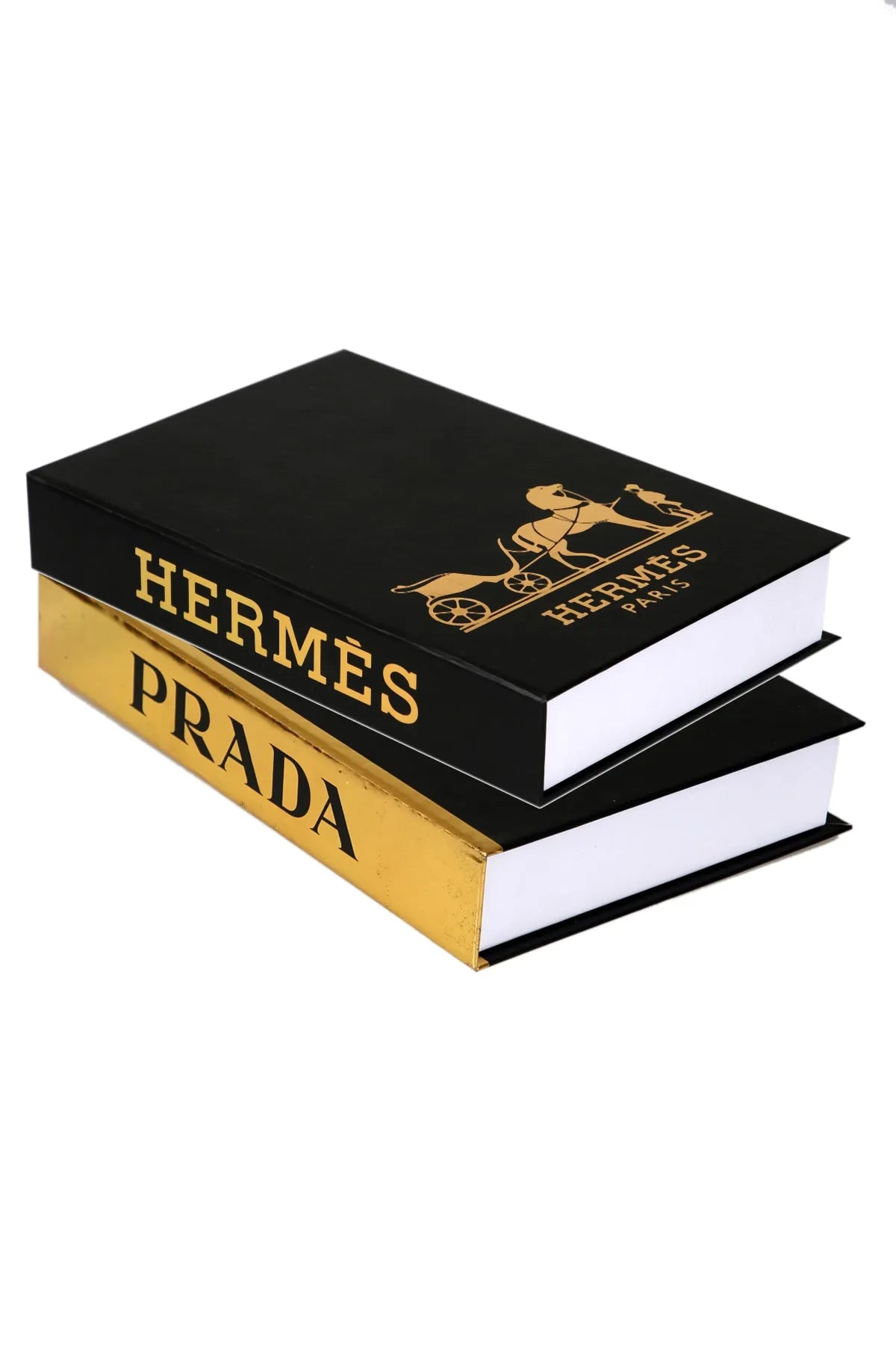 Set of 2 Decorative Book Cover Box