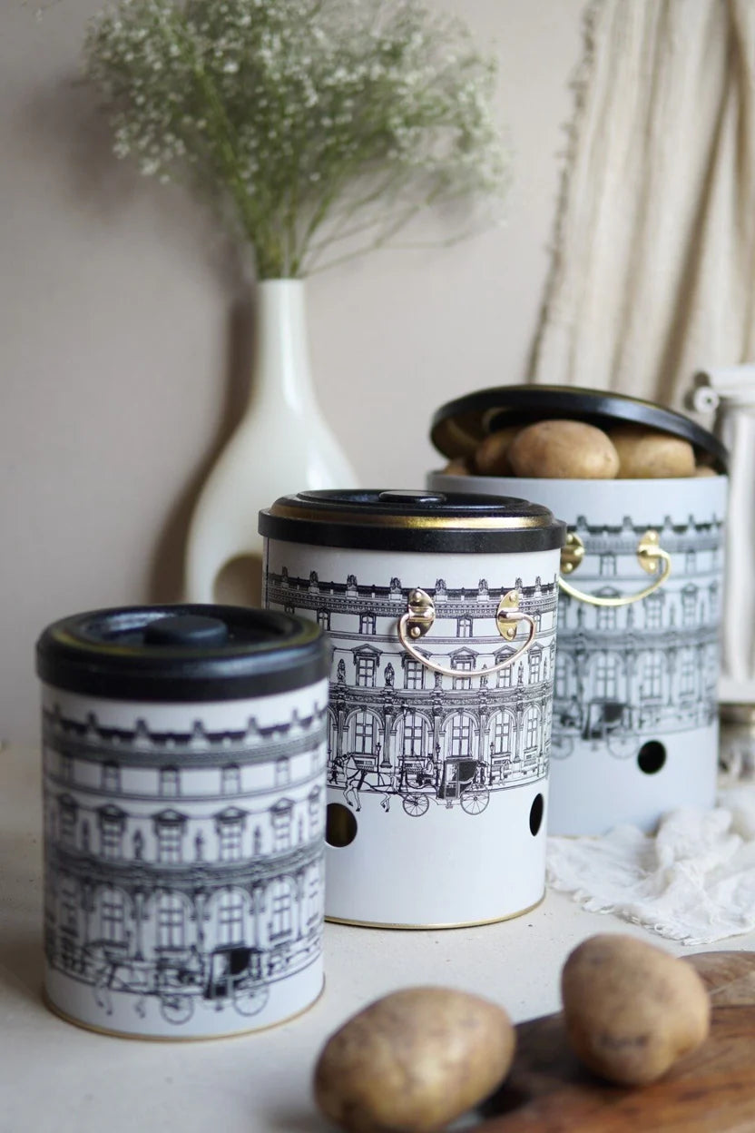 City Metal Storage Containers 3 Piece Set