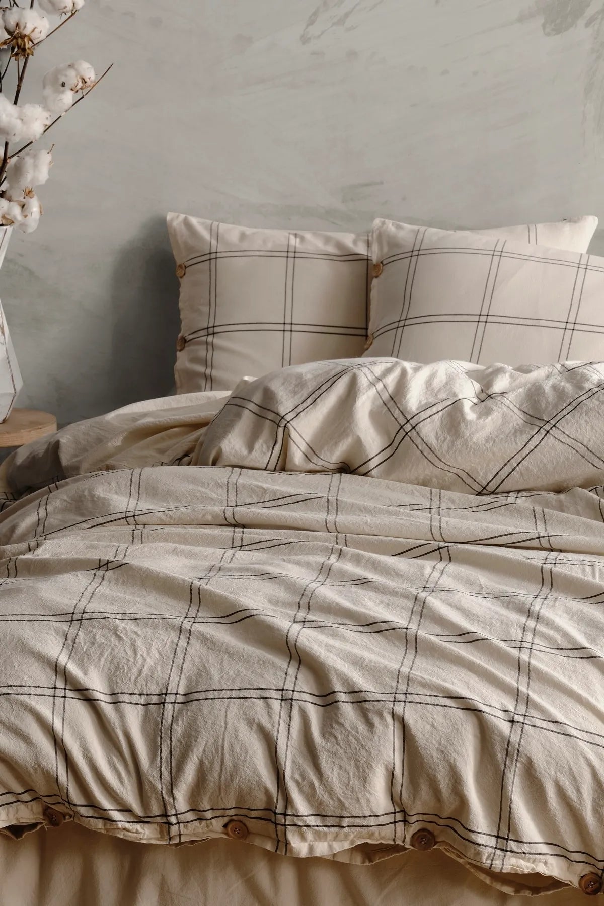 Hera 100% Cotton Washable Duvet Cover Set