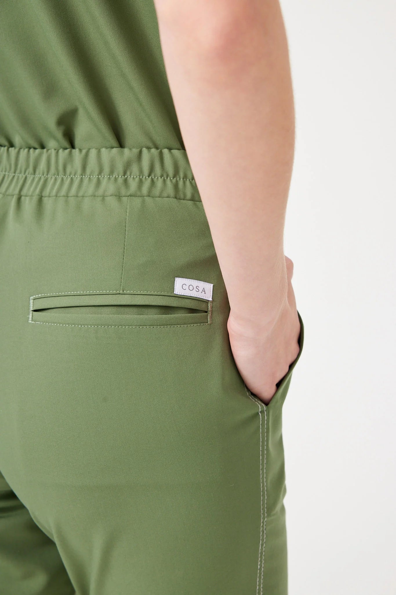 Cosa Fortius® Women's Contrast Stitch Trousers - Light Green