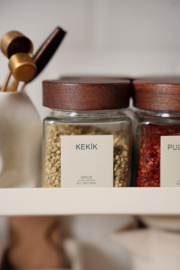 Accacia Spice Square Jar 6 Piece Set