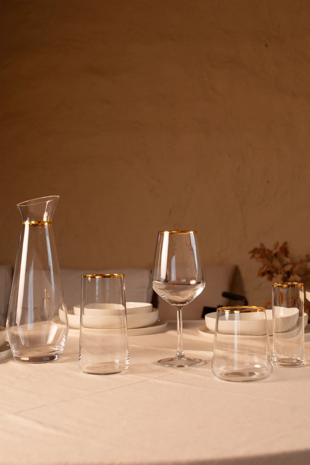 Avantgarde Gold 4 Piece Glass Set 195 Cc