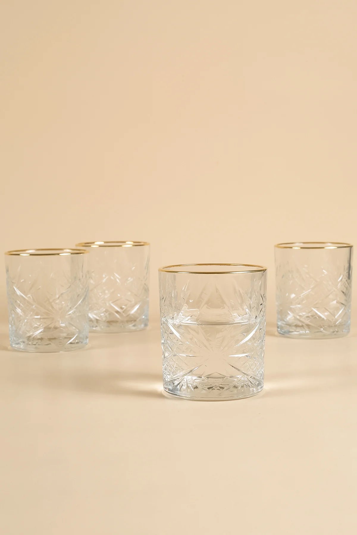 Lumiere Gold 4 Piece Glass Set 350 Cc