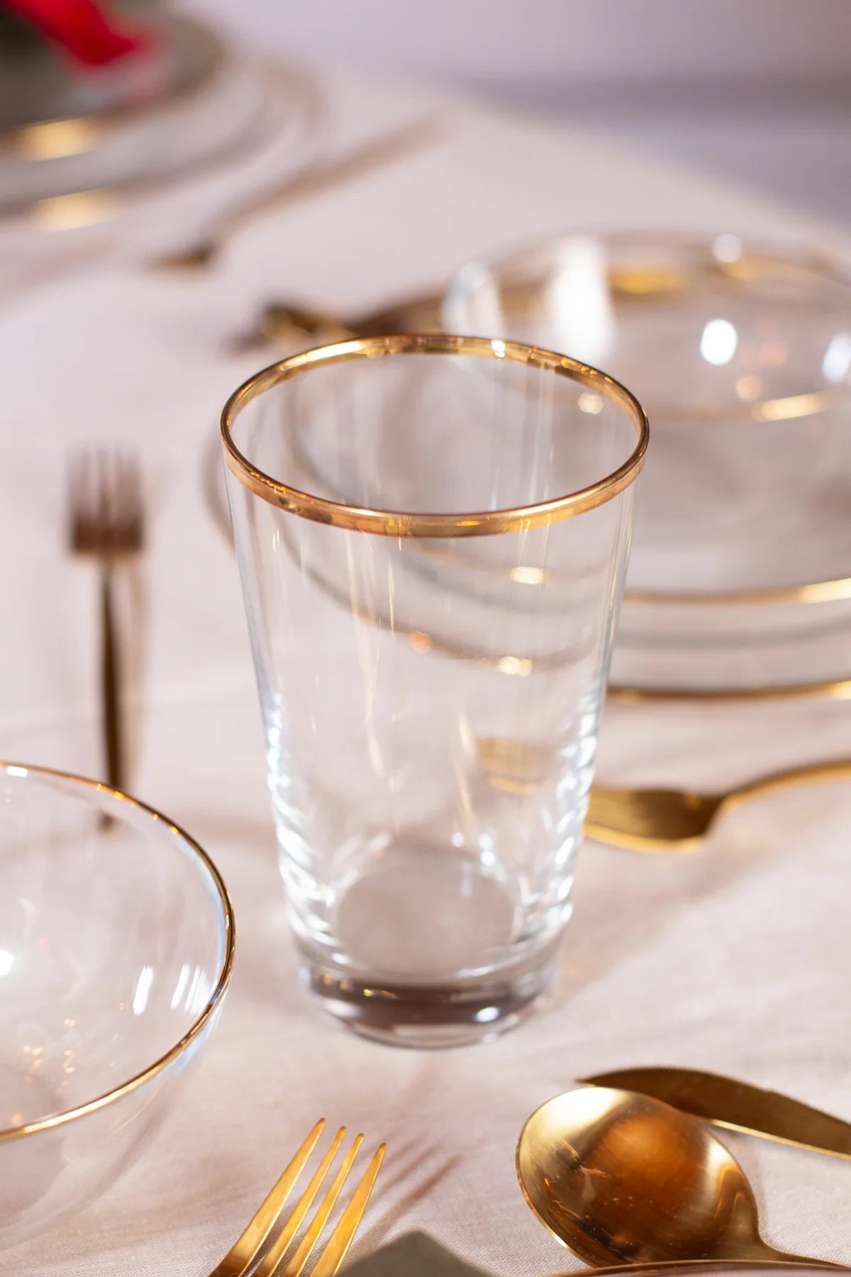 Pure Gold Gilded 4 Piece Glass Set 400 cc