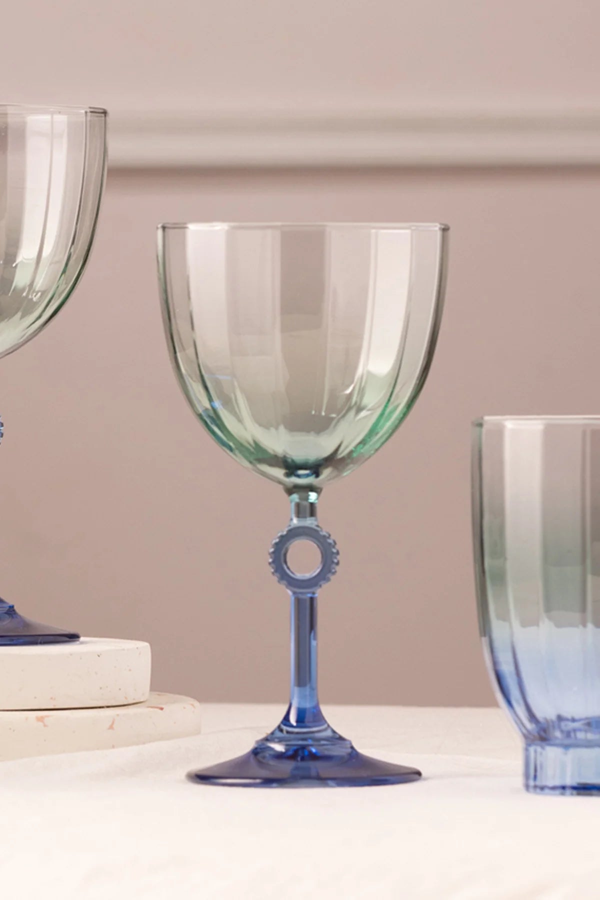Elite 4 Piece Glass Set Blue 270 cc