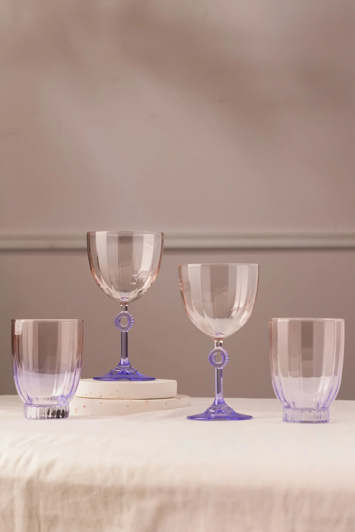 Elite 4 Piece Glass Set Purple 270 cc