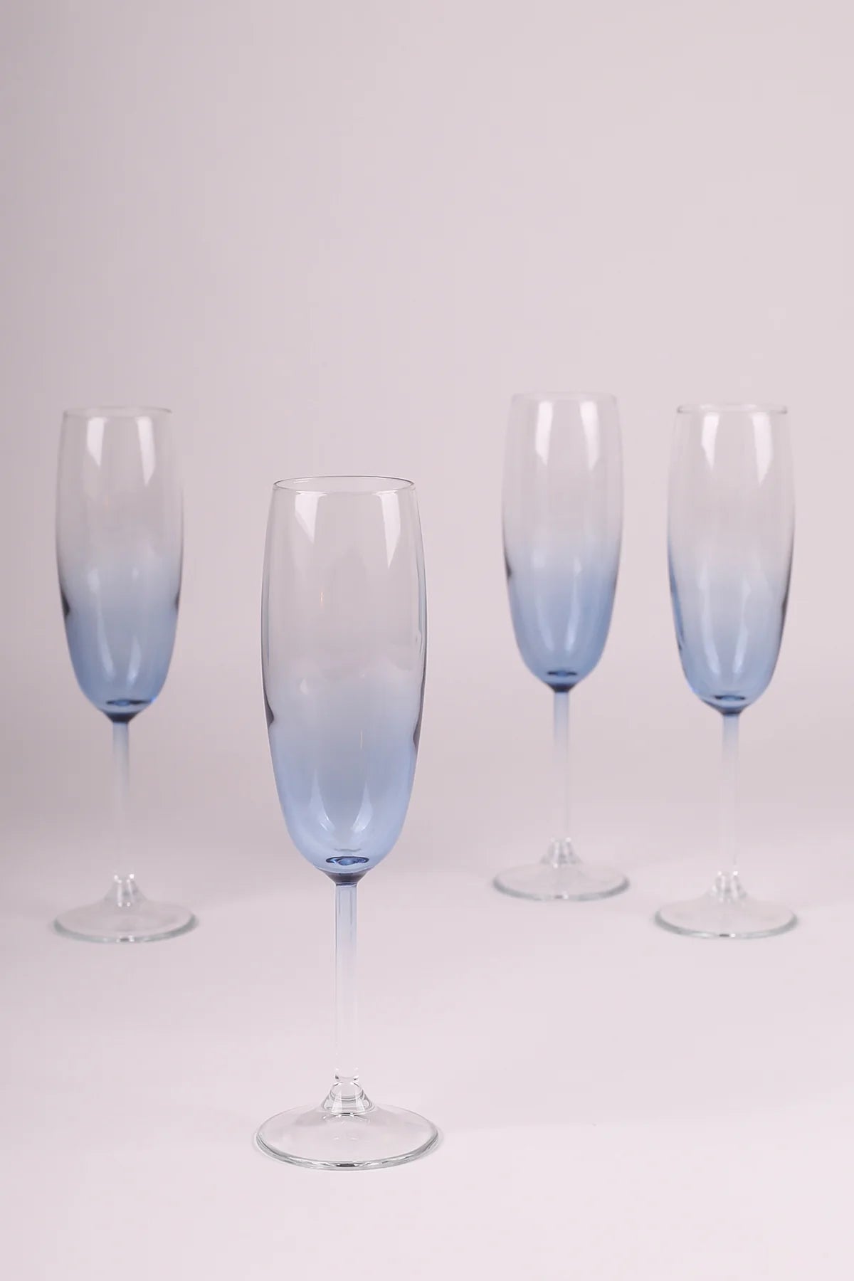 Larc 4 Piece Champagne Glass Set 220 Cc - Blue