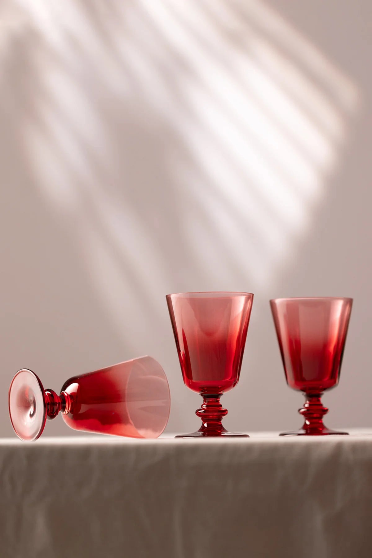 Larc 4 Piece Glass Set 220 Cc - Red