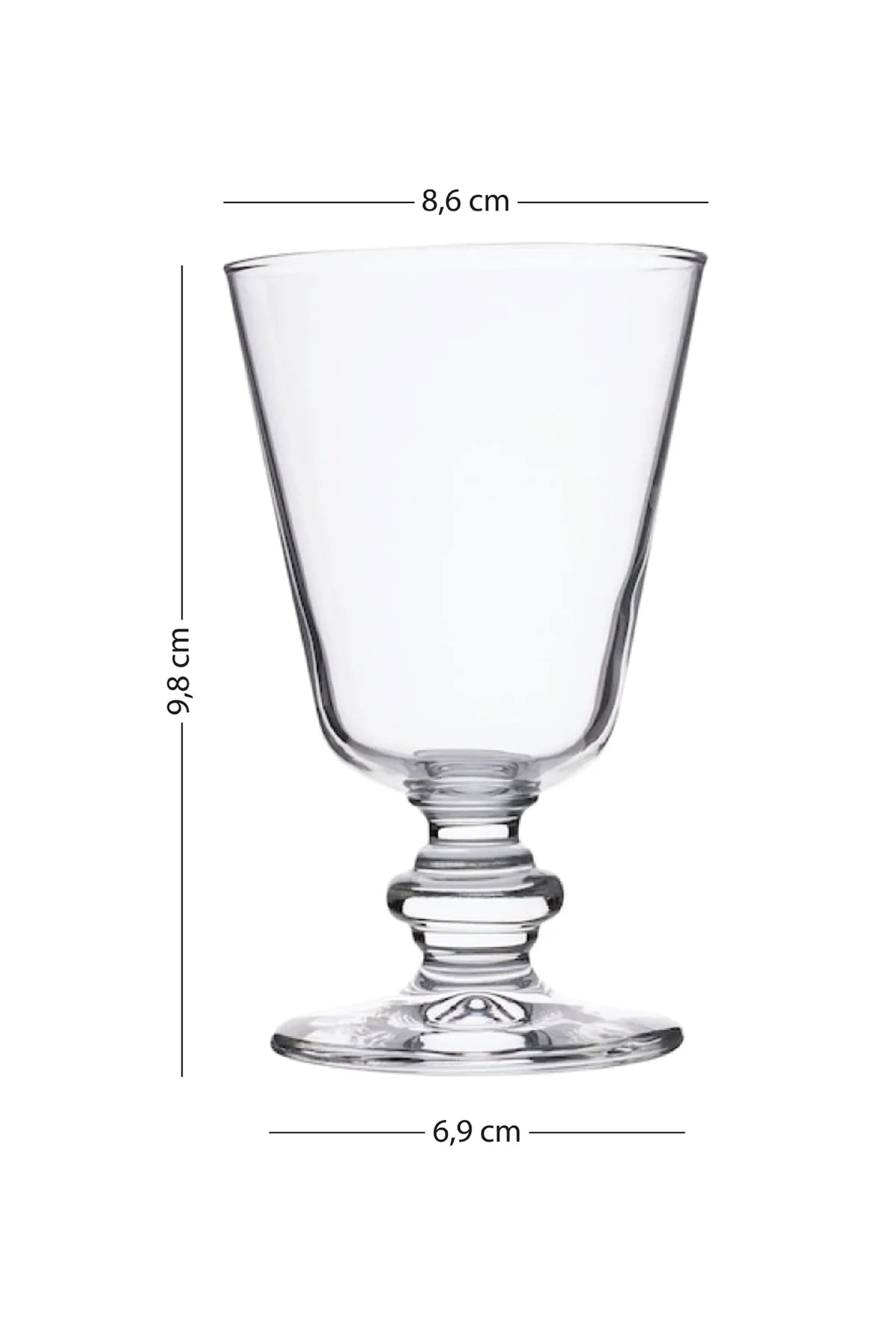 Larc 4 Piece Glass Set 220 Cc - Red