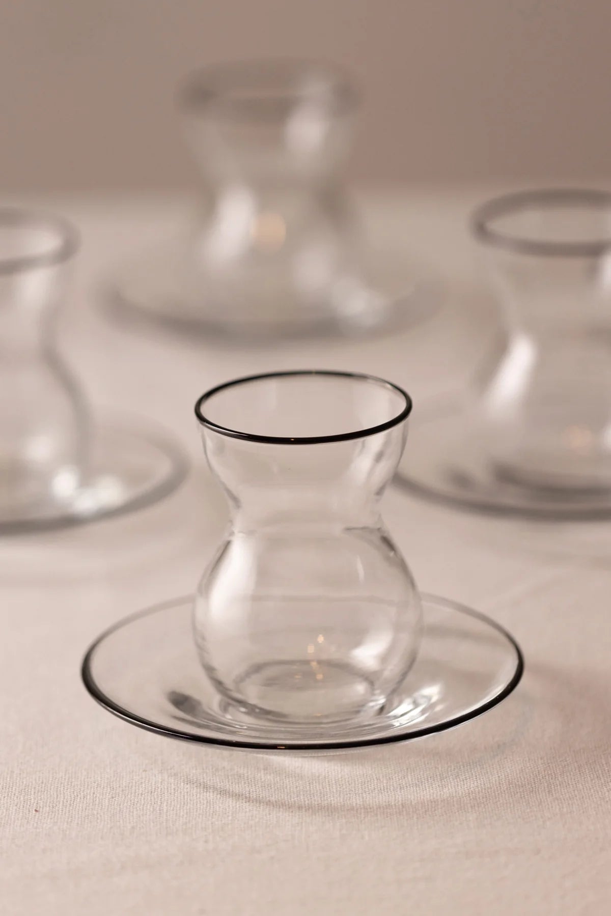 Pure Black 12 Piece Tea Set 140 cc