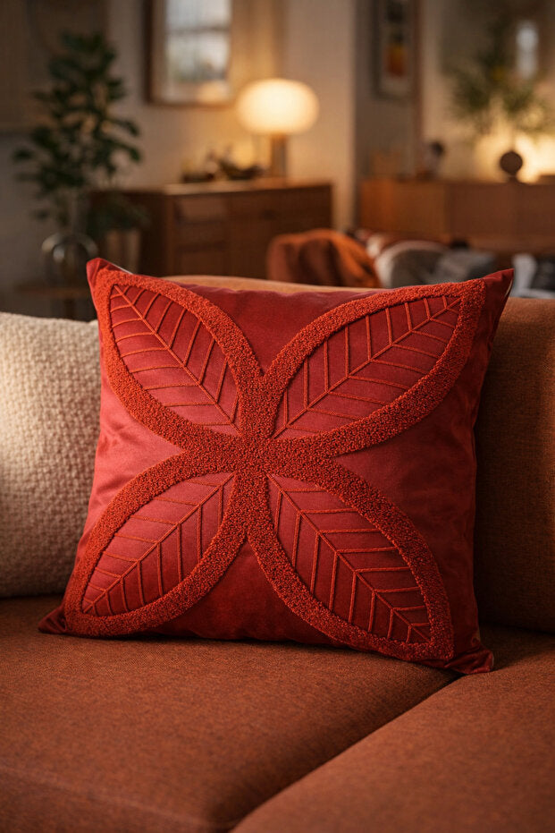 Four Leaves Punch Embroidery Pillow Case