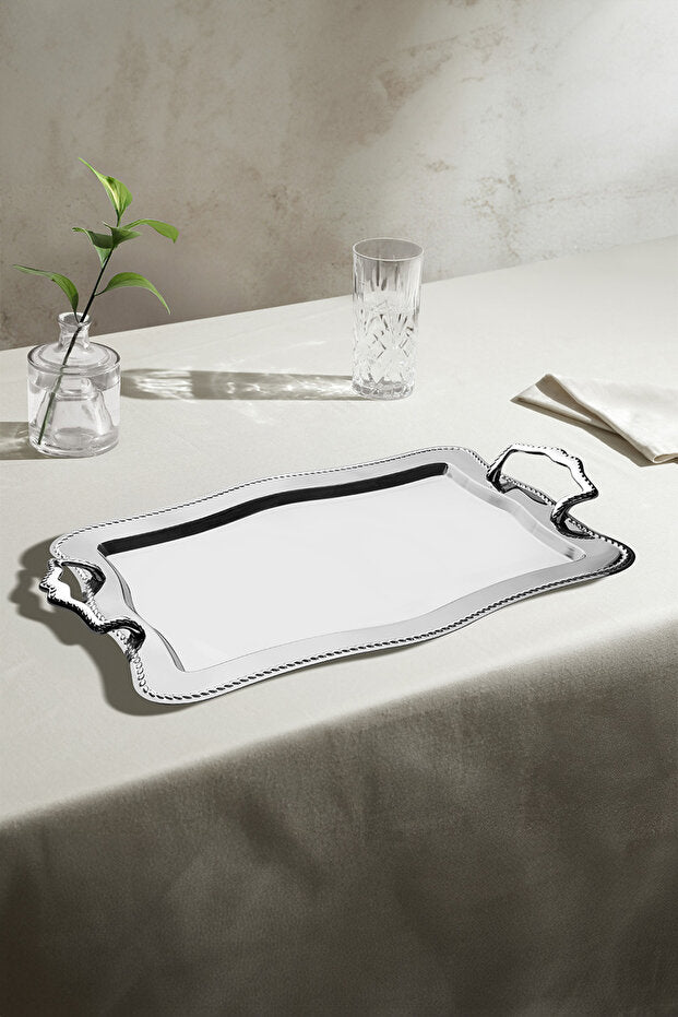 Minimal Chain Silver Tray
