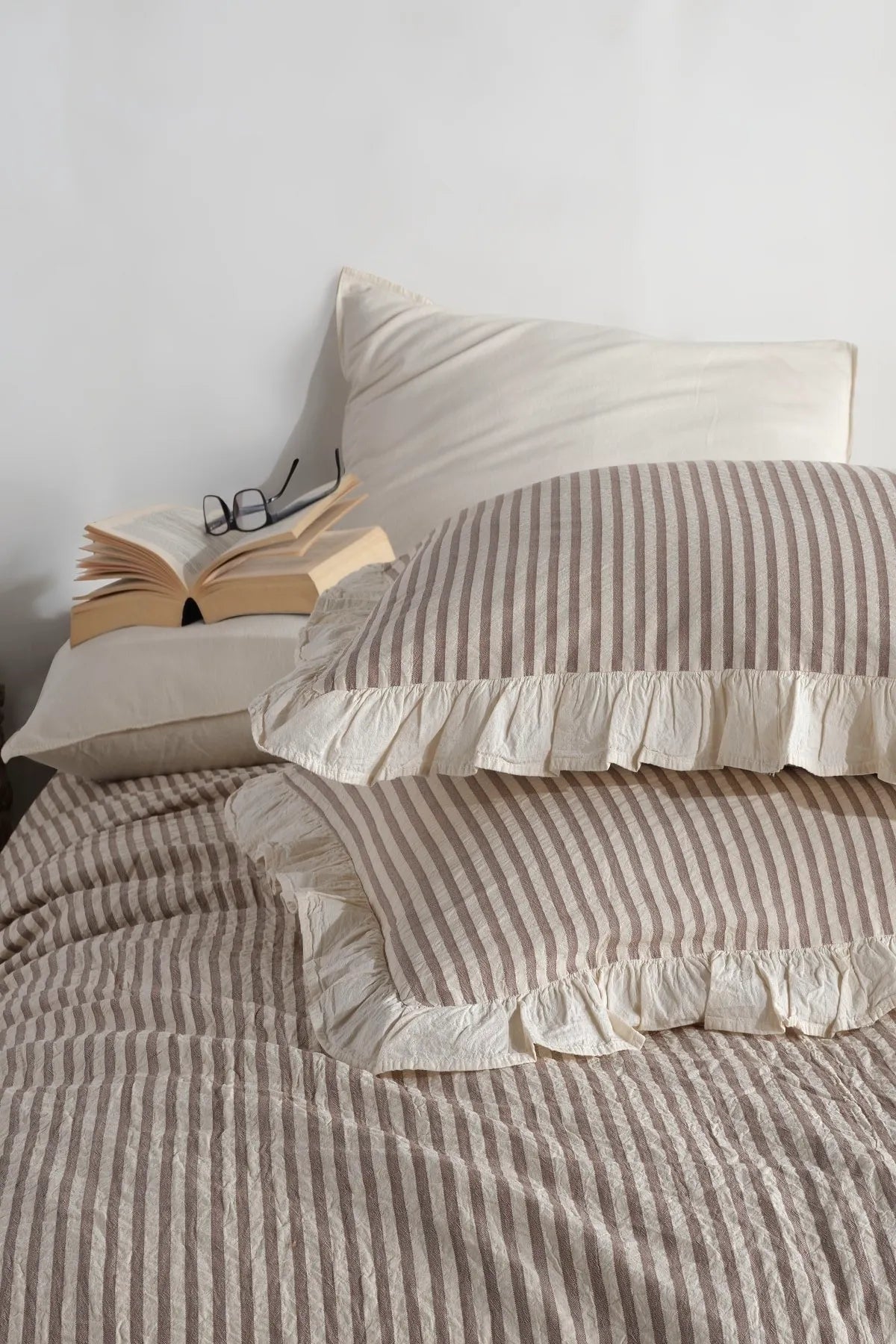 Soil 100% Cotton Ruffle Washable Duvet Cover Set
