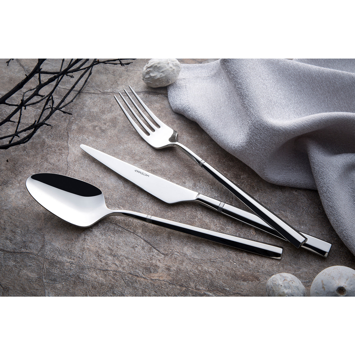 Premium Penta 84 Piece 12 Person Cutlery Set with Luxury Box