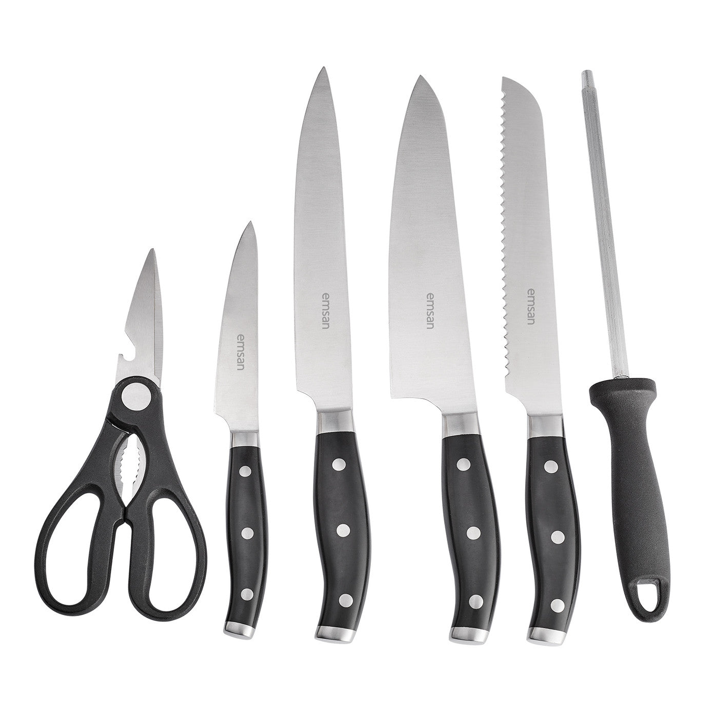 Emsan Natural 8 Piece Knife Set