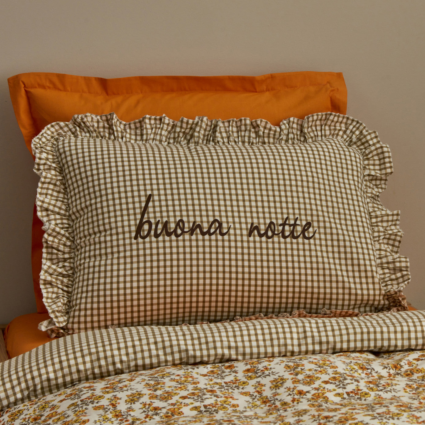 Buona Notte 100% Cotton Single Fitted Duvet Cover Set