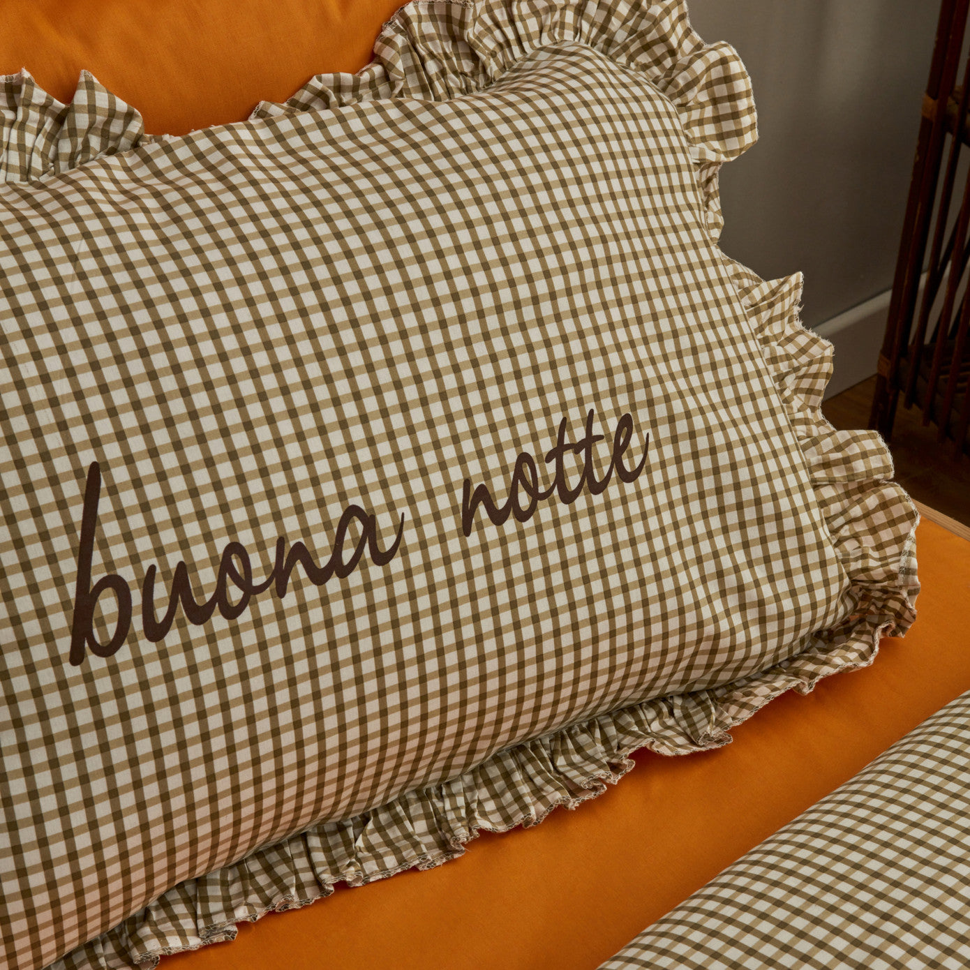 Buona Notte 100% Cotton Single Fitted Duvet Cover Set