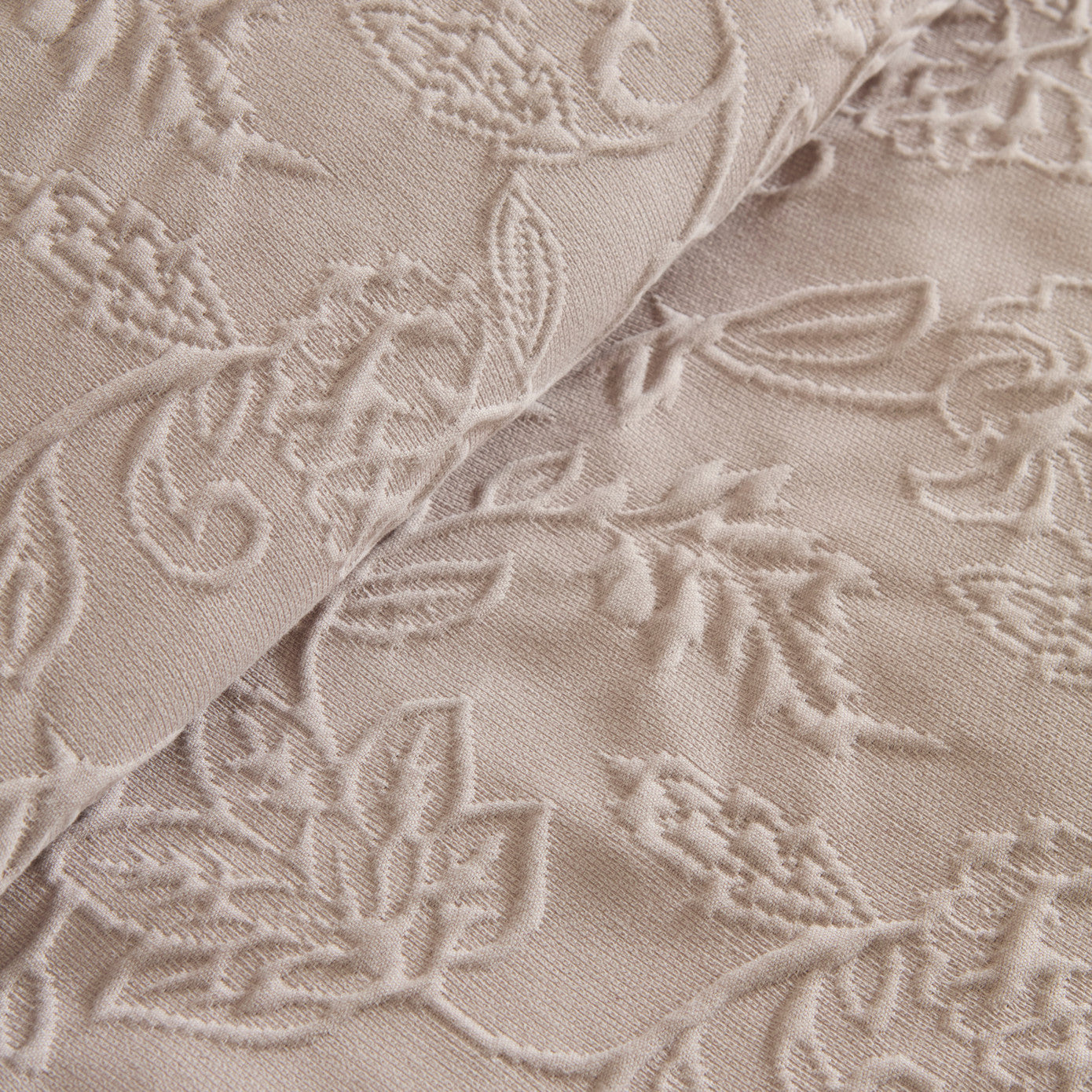 White Collection Tyra 100% Cotton Double Bedspread Beige