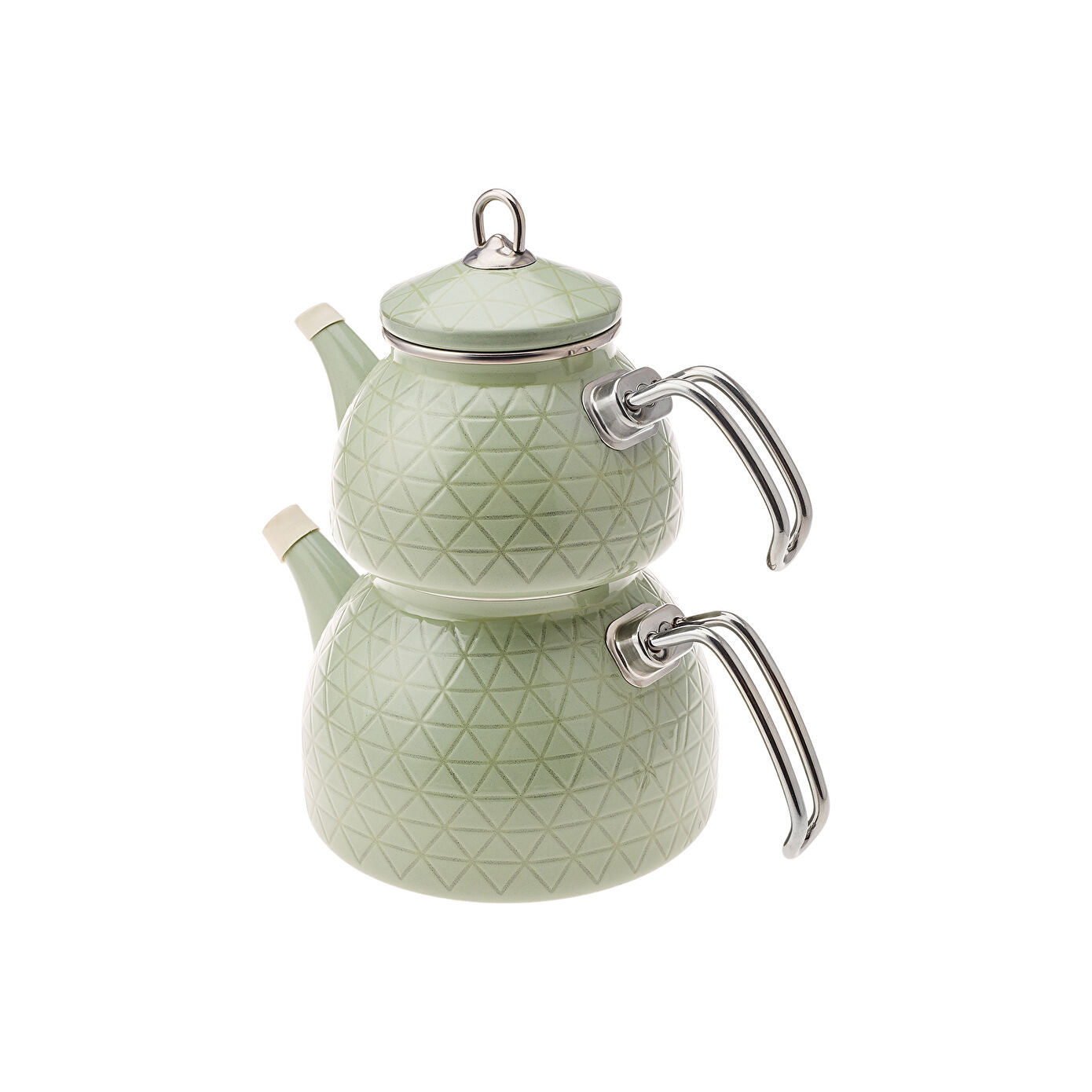 Crystal Induction Based Enamel Midi Teapot Set - Green