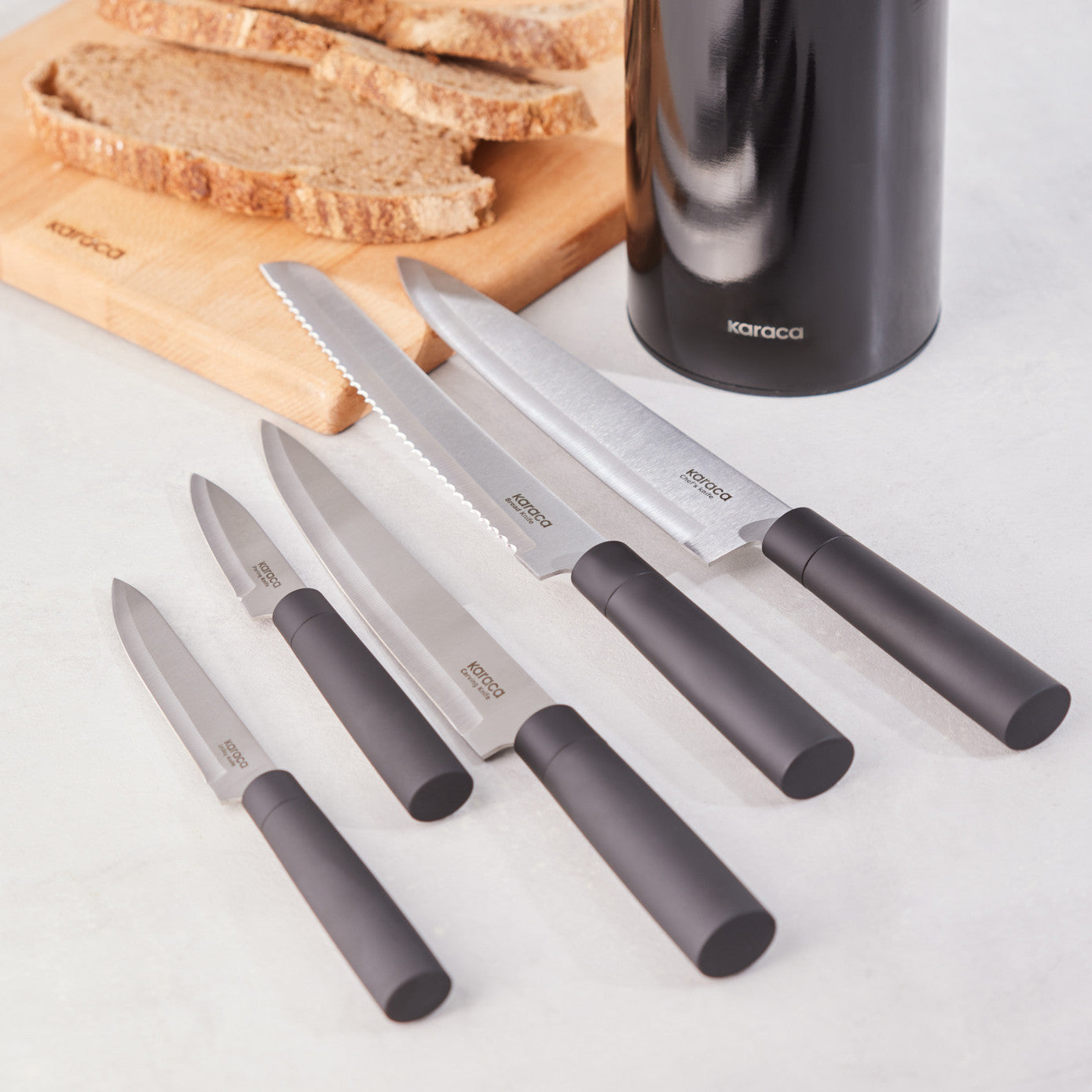 Roscar Black 6 Piece Knife Set