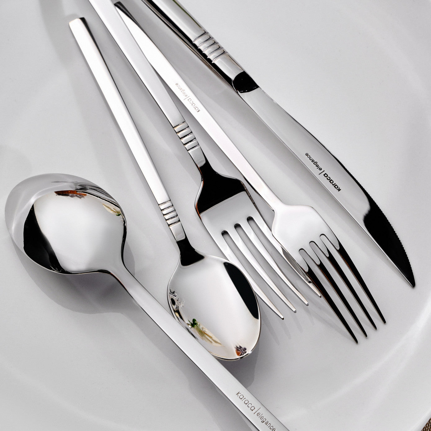 Elegance Nil Platinum 12 Person 84 Piece Cutlery Set